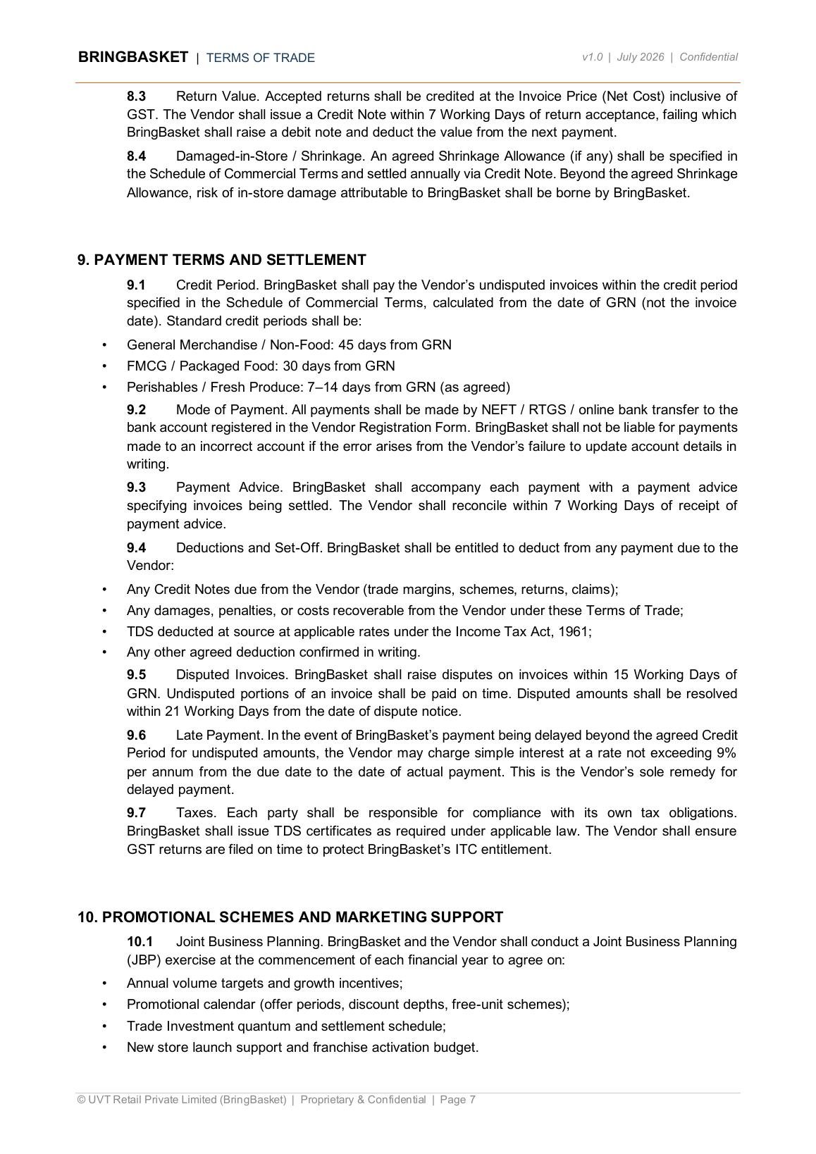 Terms of Trade page 7