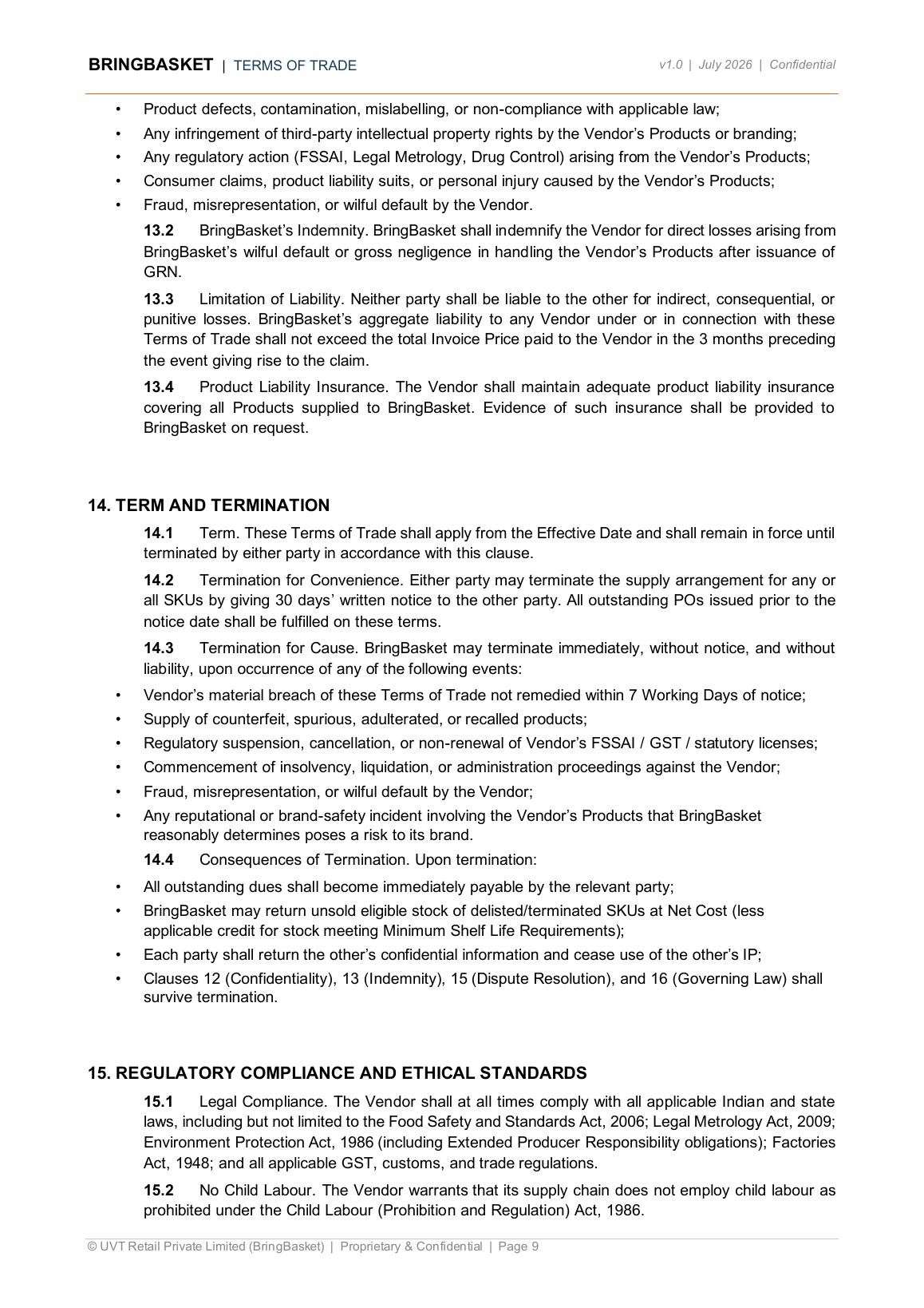 Terms of Trade page 9